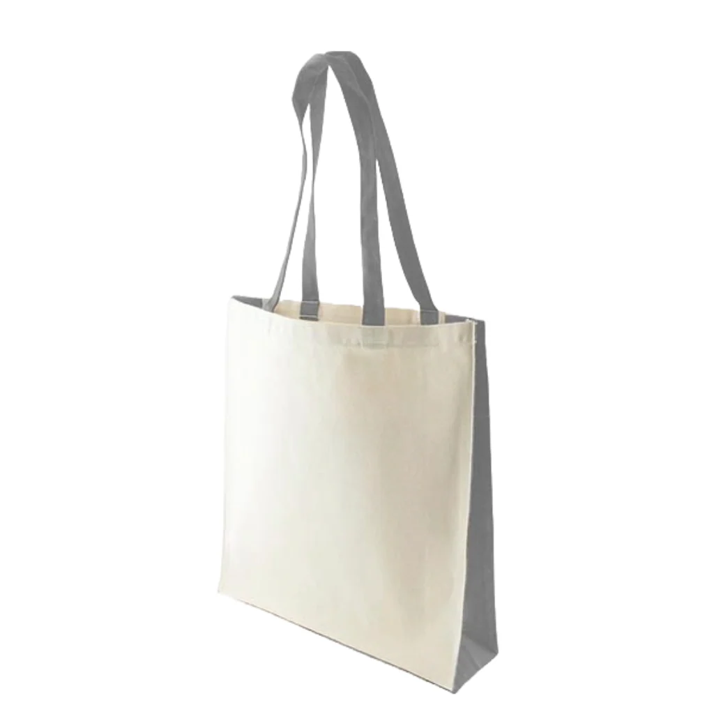 10oz Canvas Bag with Dyed Gussets - Folly Black - Image 3