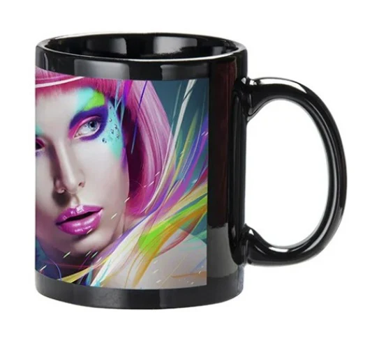 11oz Black Panel Mug - Image 2