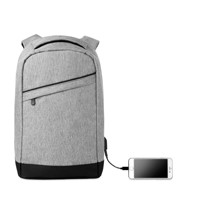 2 tone backpack incl USB plug - Image 11