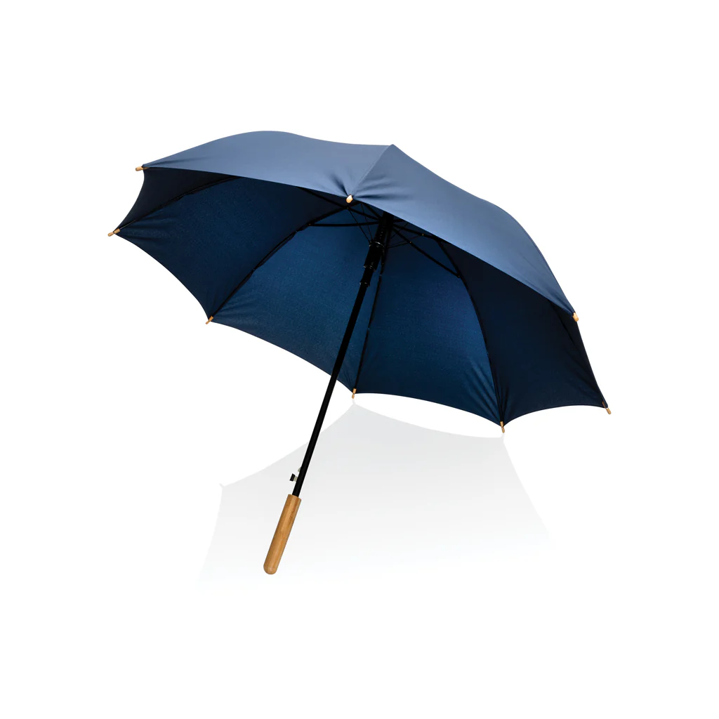 23" Impact AWARE™ RPET 190T auto open bamboo umbrella - Image 2