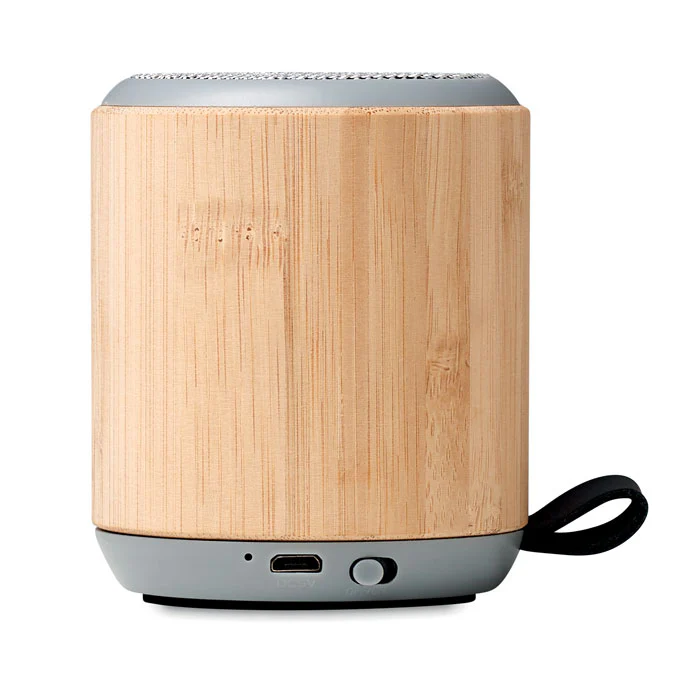 5.0 wireless Bamboo speaker with Strap - Image 2