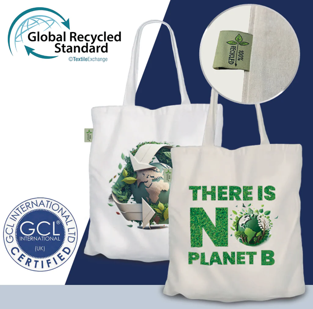 5oz Recycled Cotton Tote Bag - Image 2