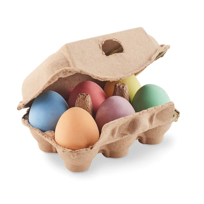 6 chalk eggs in box - Image 2