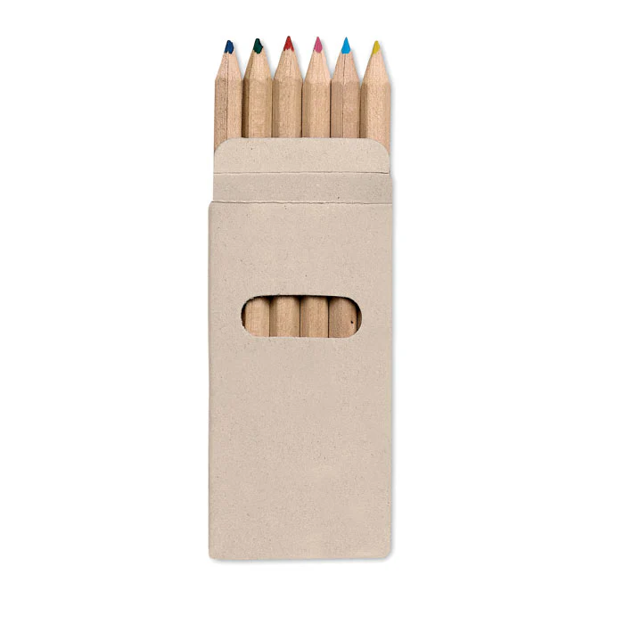 6 coloured pencils in box - Image 3