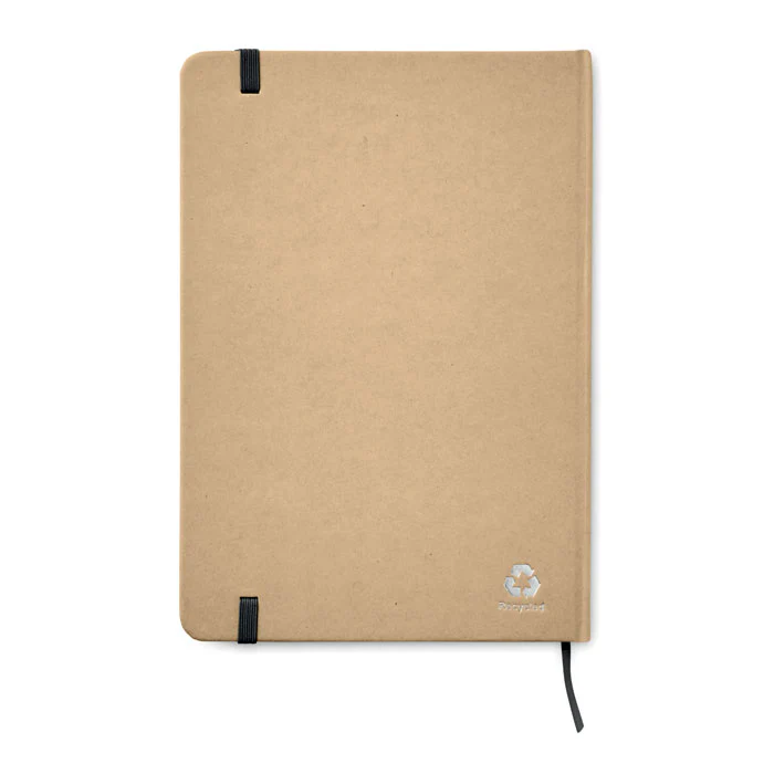 A5 recycled notebook 80 lined with elastic strap - Image 3