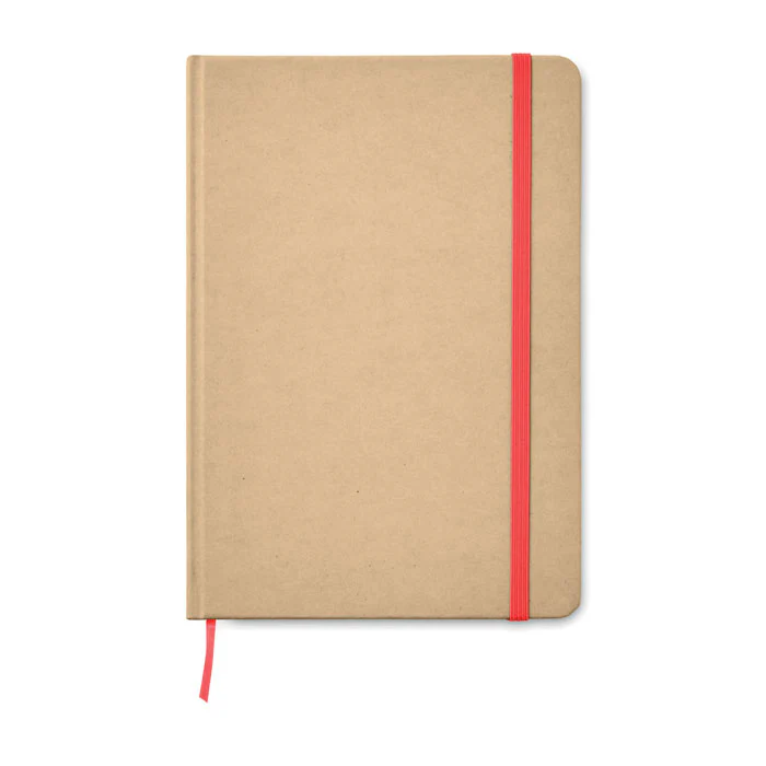 A5 recycled notebook 80 lined with elastic strap - Image 7