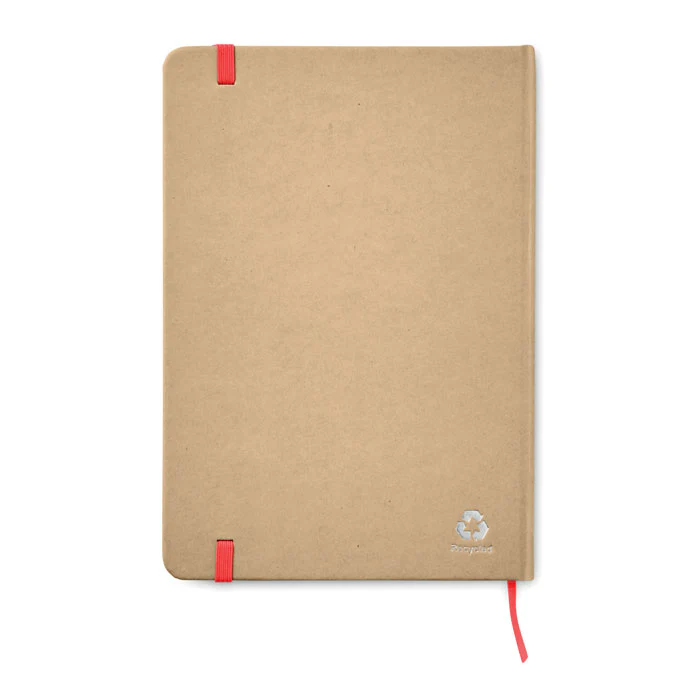 A5 recycled notebook 80 lined with elastic strap - Image 9