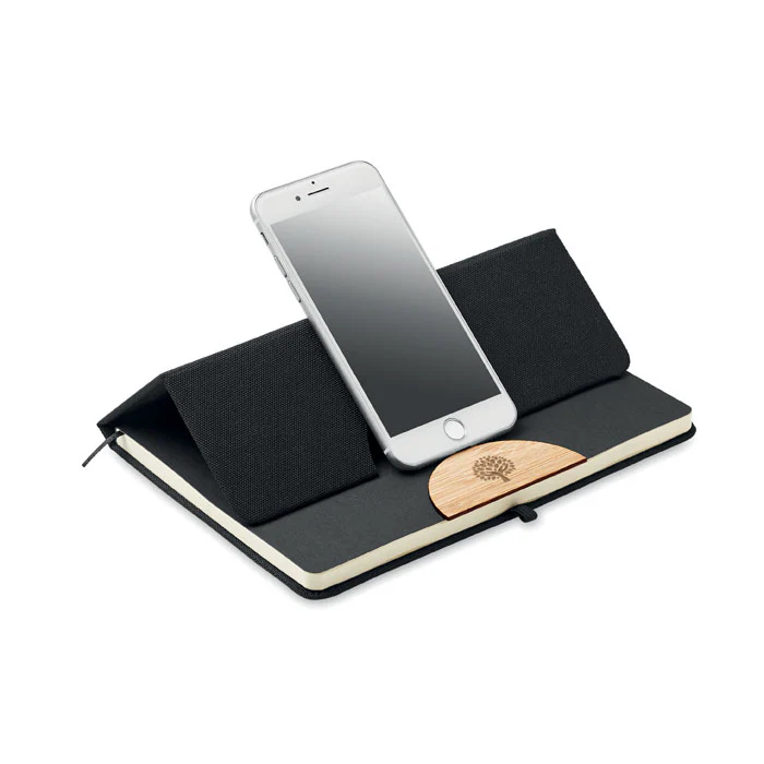A5 RPET notebook 80 lined with Bamboo Detail - Image 6