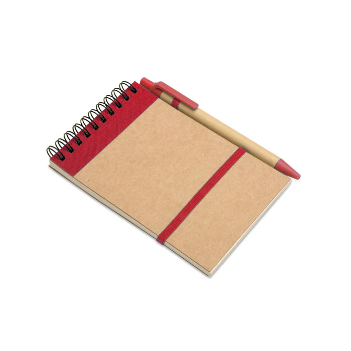 A6 recycled notepad with pen - Image 8