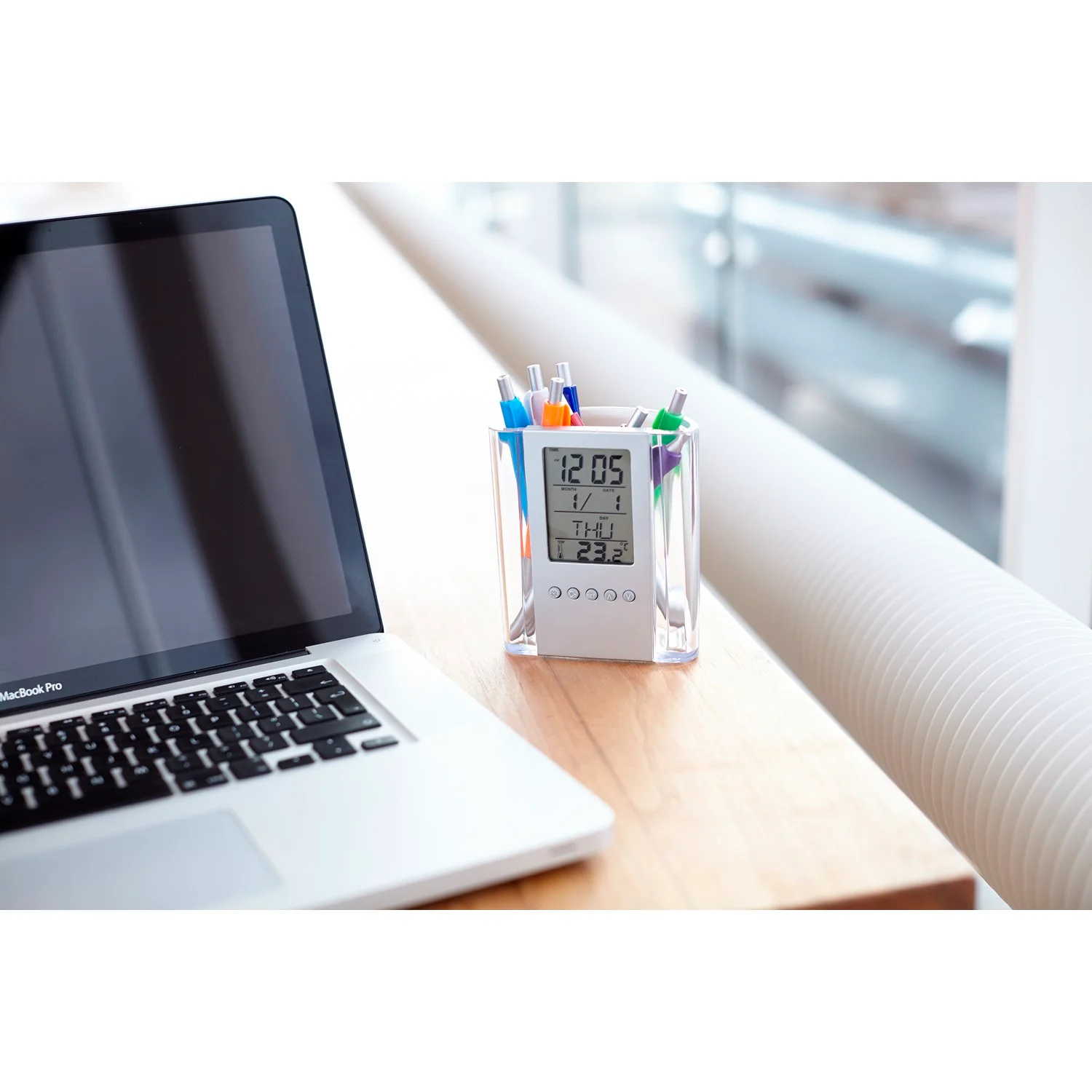 Anton Pen holder with clock - Image 2