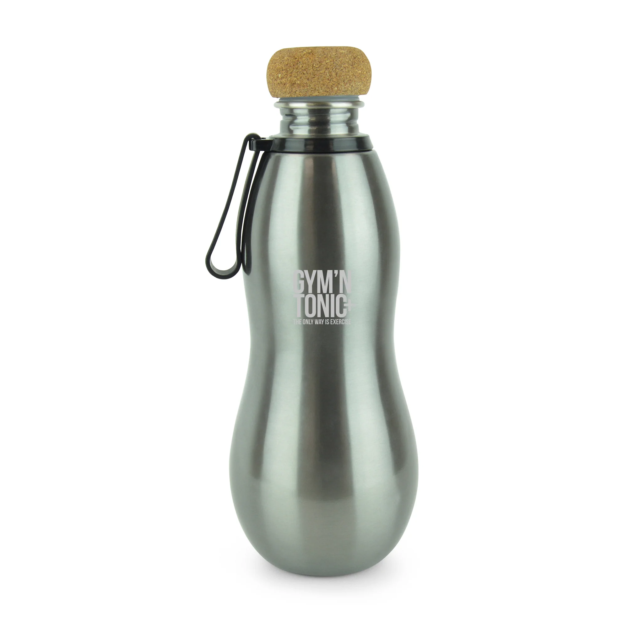 Arden 690ml Metal bottle with cork lid & silicon carry strap - Image 2