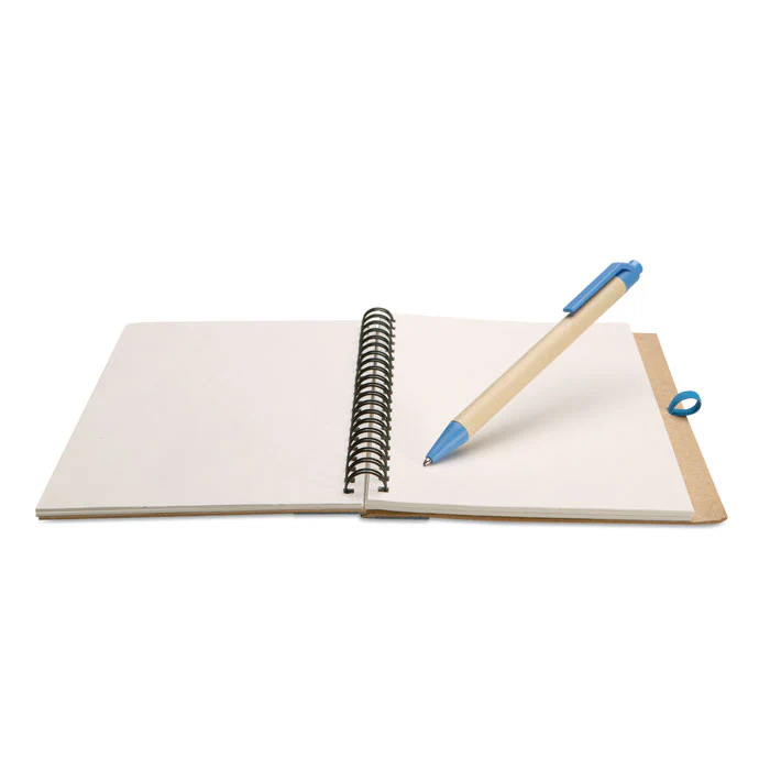 B6 recycled notebook with pen - Image 4