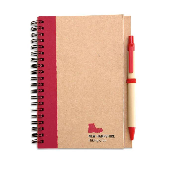 B6 recycled notebook with pen - Image 6