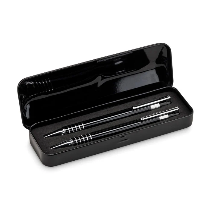 Ball pen set in metal box - Image 4