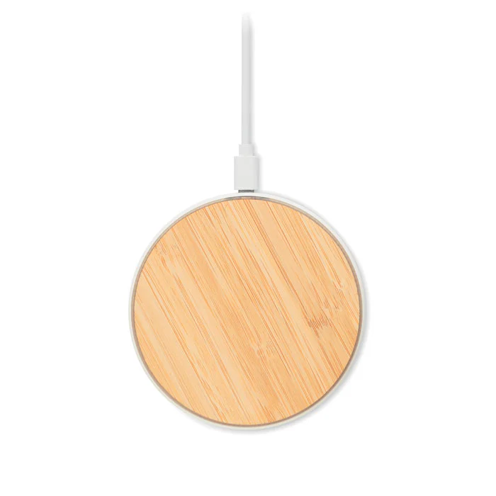 Bamboo and Plastic wireless charger 10W - Image 3