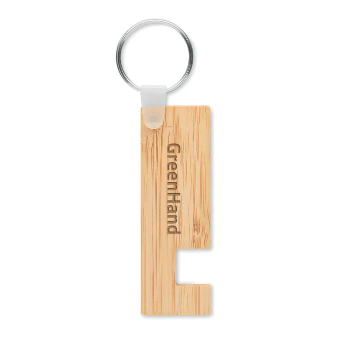 Bamboo stand and key ring