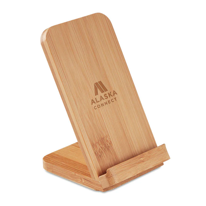 Bamboo wireless charge stand5W - Image 7