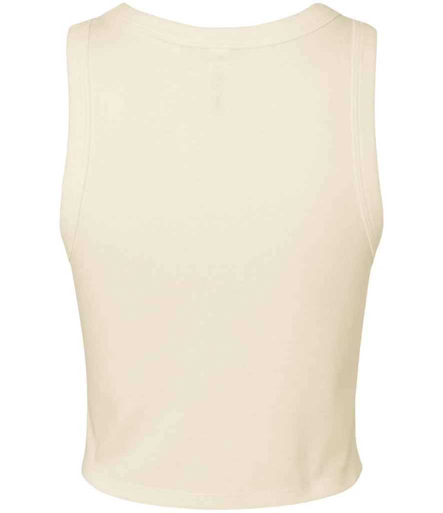 Bella Ladies Micro Rib Racer Tank Top Solid Natural Blend - Image 3