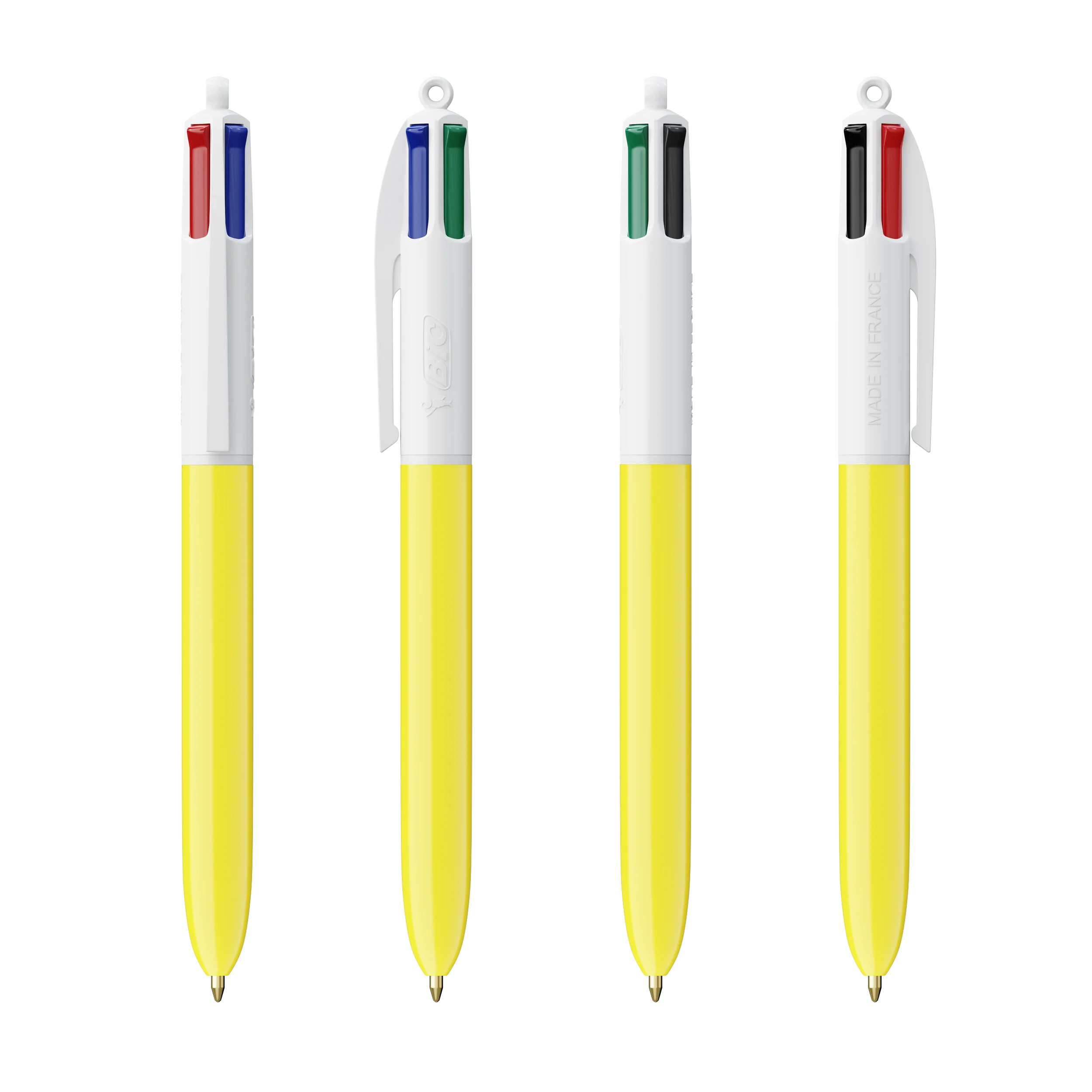 BIC® 4 Colours ballpen White/Yellow - Image 2