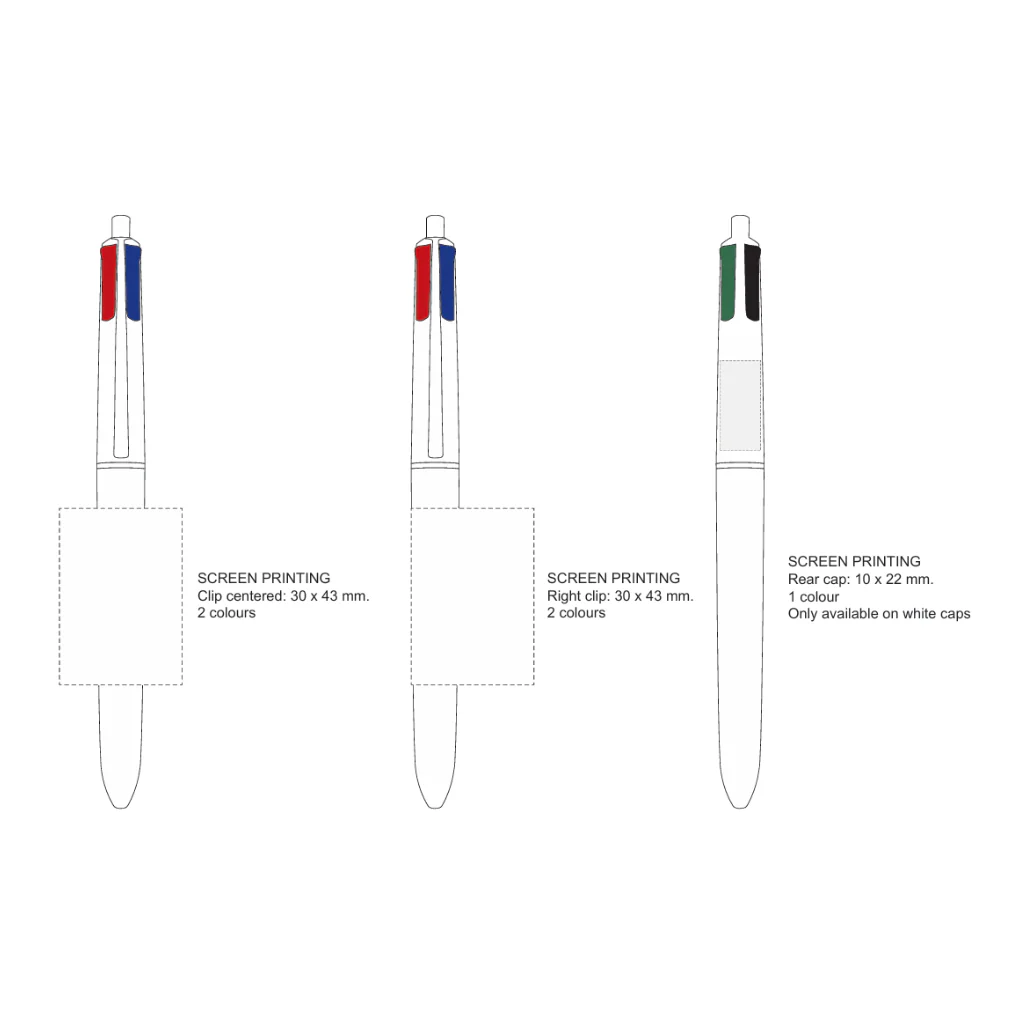 BIC® 4 Colours Wood Style White/Green - Image 3