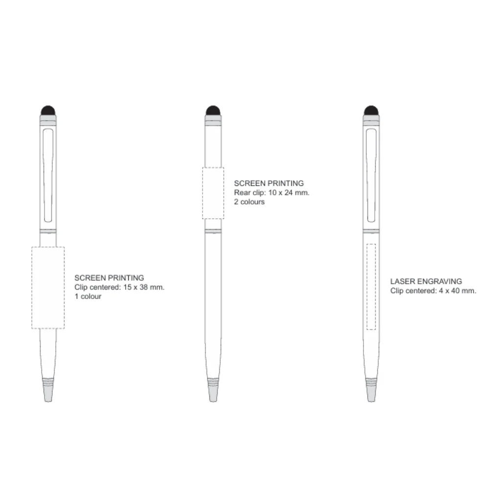 BIC® Sleek Stylus Matt Pen Matt Blue with Black Ink - Image 2