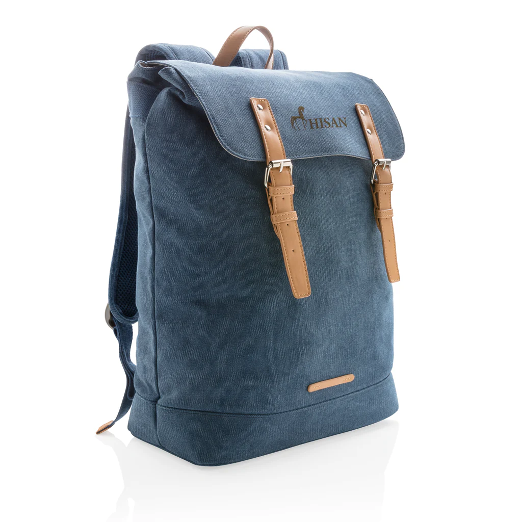 Canvas laptop backpack PVC free - Image 2