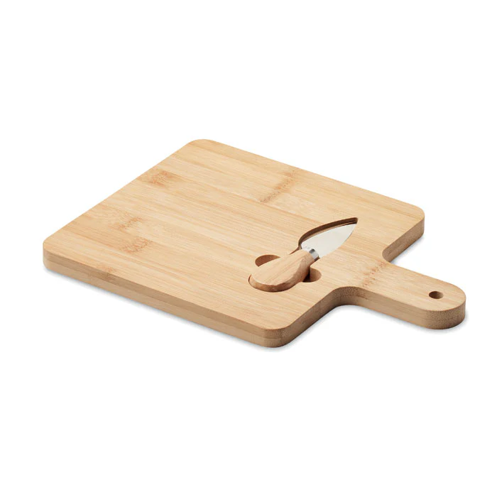 Cheese board set in bamboo - Image 5