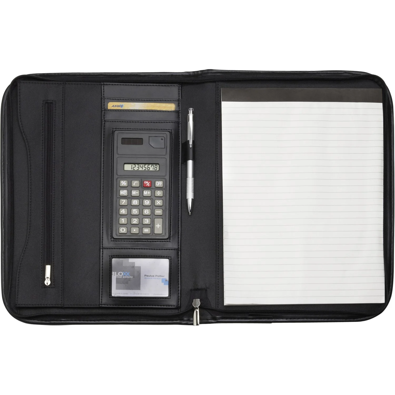 Colinsey A4 Microfibre zipped folder