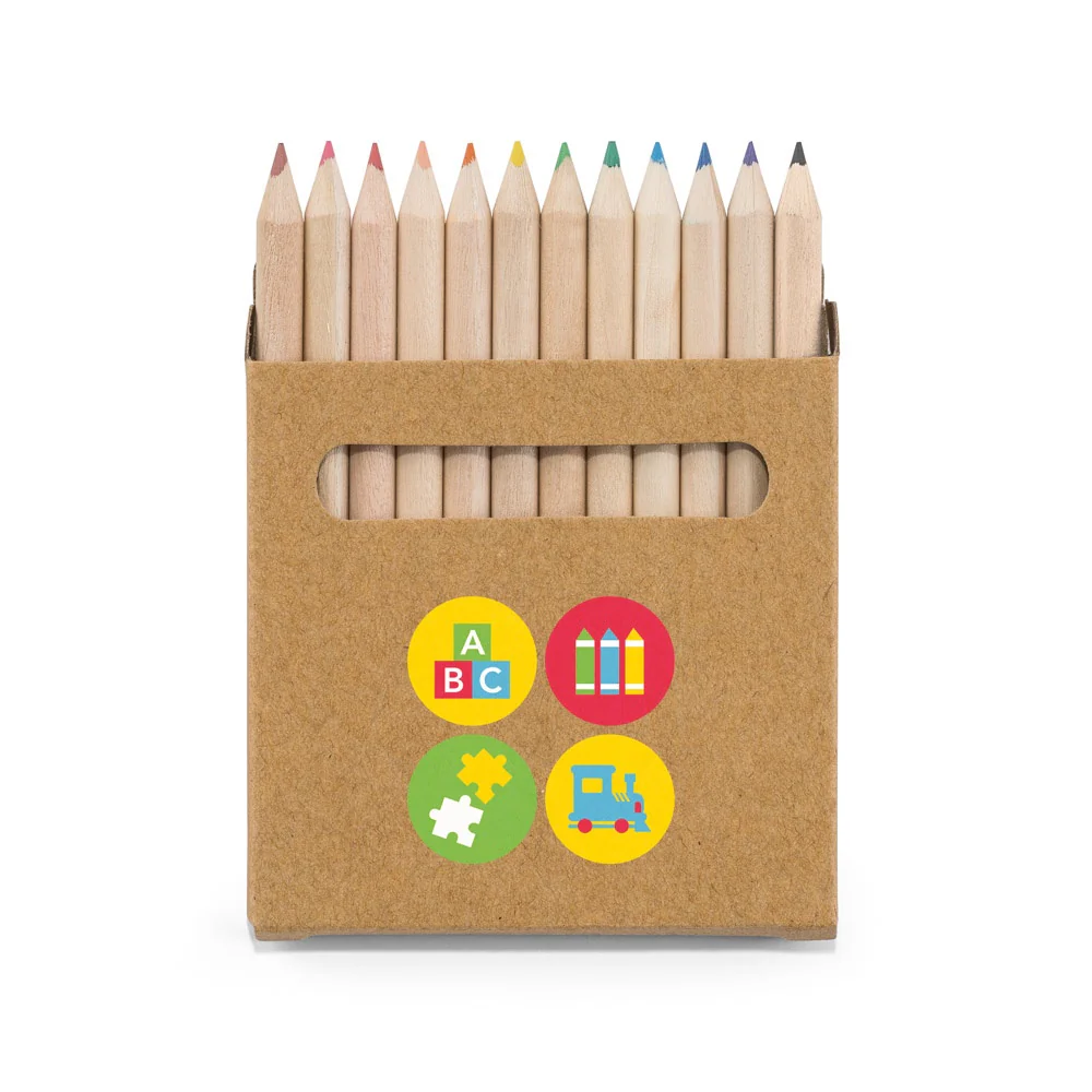 COLOURED. Pencil box with 12 coloured pencils - Image 2