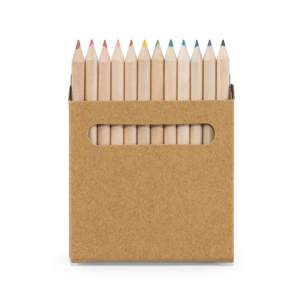 COLOURED. Pencil box with 12 coloured pencils - Image 3