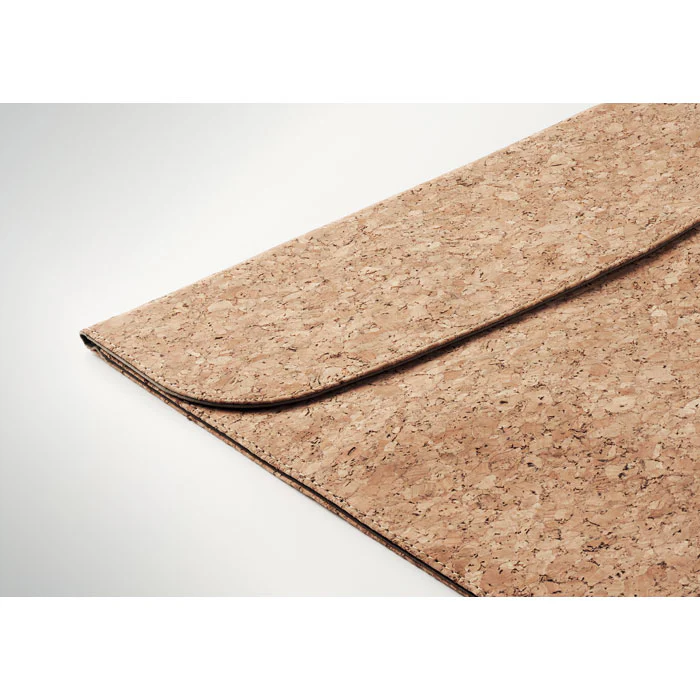 Cork laptop bag magnetic flap 14" Beige - Image 3