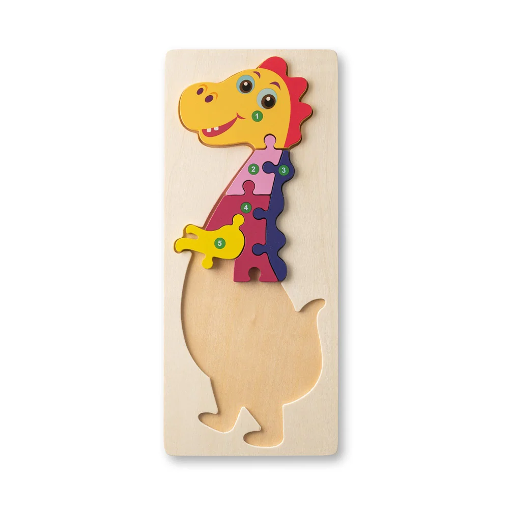DIPLODOCO. Dinosaur-shaped puzzle in pine plywood - Image 7