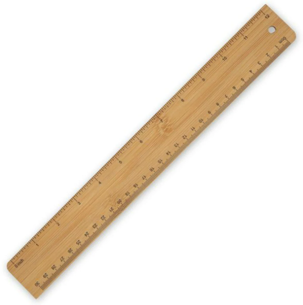 30cm Bamboo Ruler Bamboo - Image 3