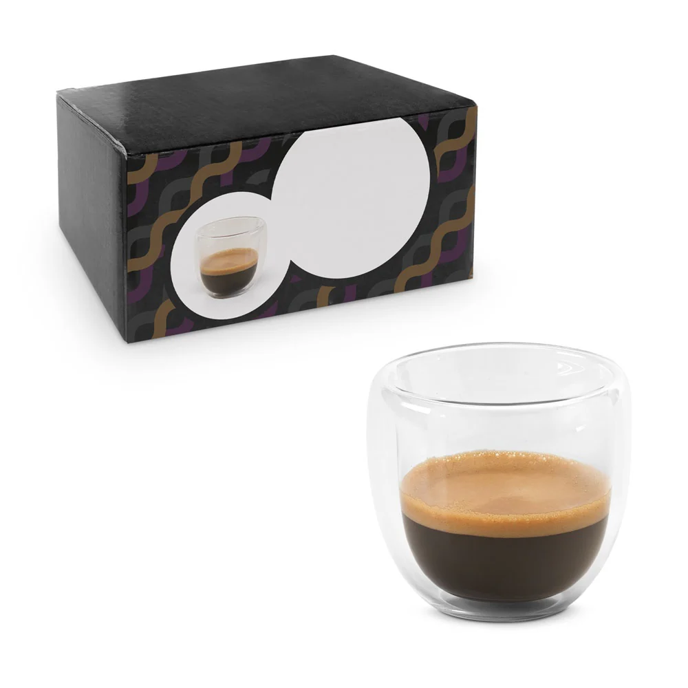 EXPRESSO. Isothermal glass coffee set with 2 glasses - Image 4