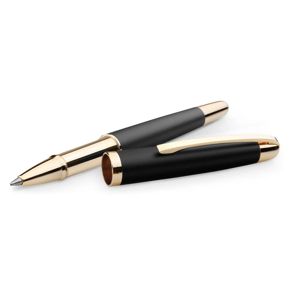 EZEKIEL ROLLER. Metal rollerball with gold trim - Image 6