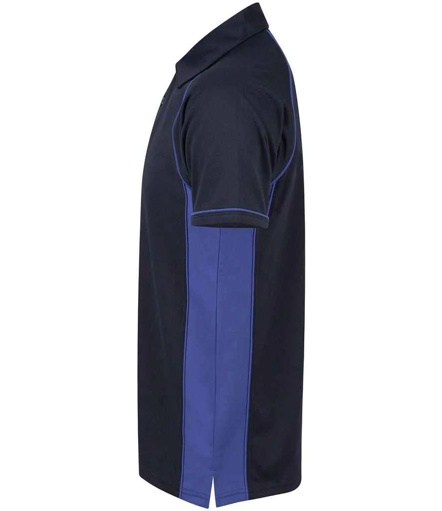 Finden + Hales Performance Piped Polo Shirt Navy/Royal Blue - Image 2