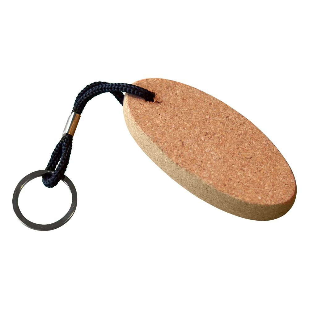 Floating Cork Keyring (Oval Disc) - Image 2