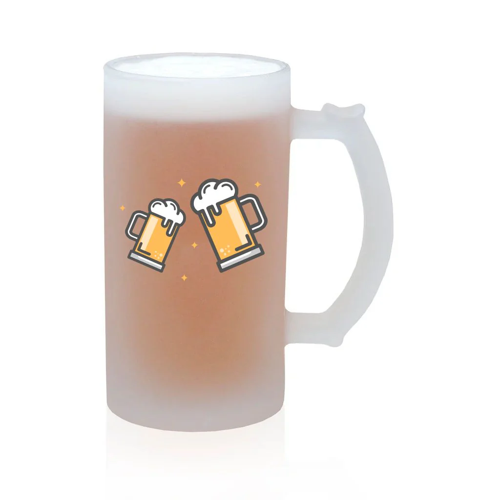 Frosted Glass Beer Stein - Image 3