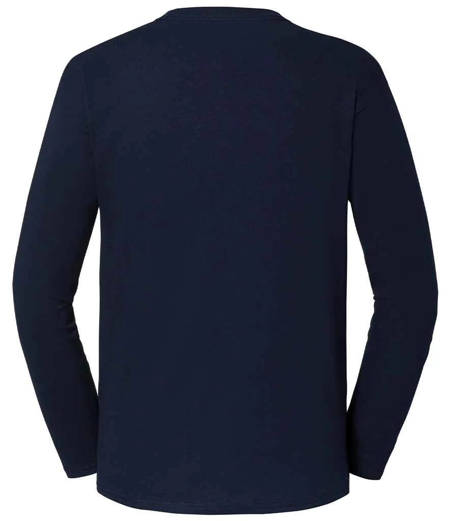 Fruit Loom Iconic 195 Long Sleeve T-Shirt Deep Navy - Image 2