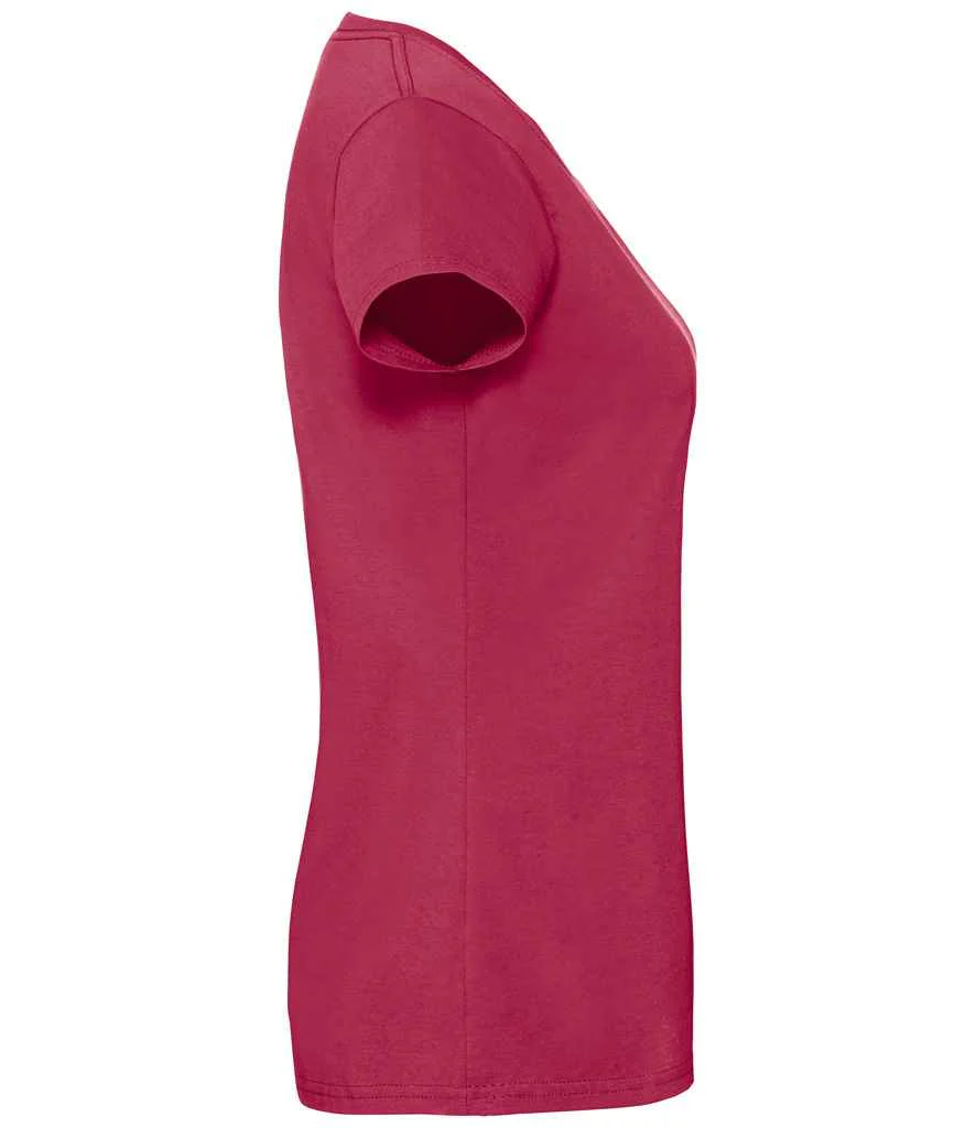 Fruit of the Loom Ladies Iconic 195 T-Shirt Cranberry - Image 2