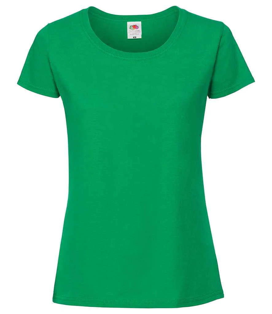 Fruit of the Loom Ladies Iconic 195 T-Shirt Kelly Green - Image 2