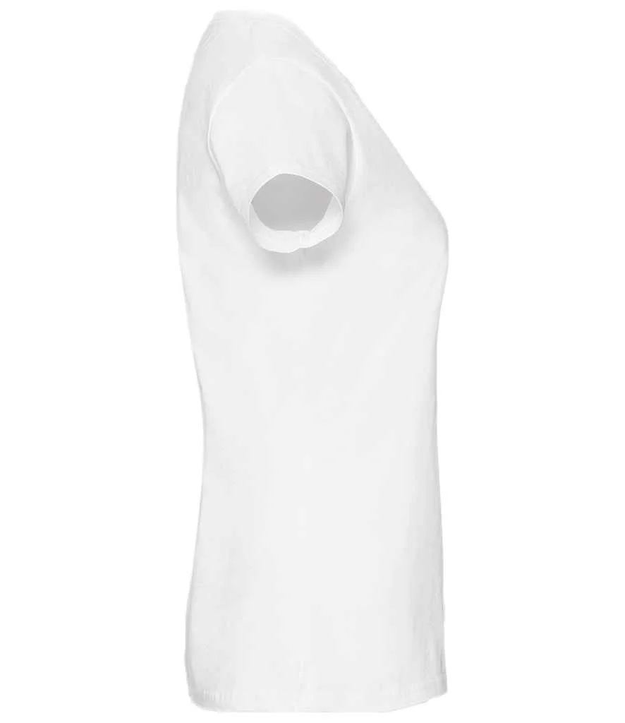 Fruit of the Loom Ladies Iconic 195 T-Shirt White - Image 2