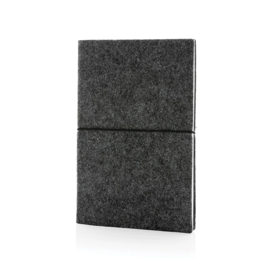GRS certified recycled felt A5 softcover notebook - Image 2