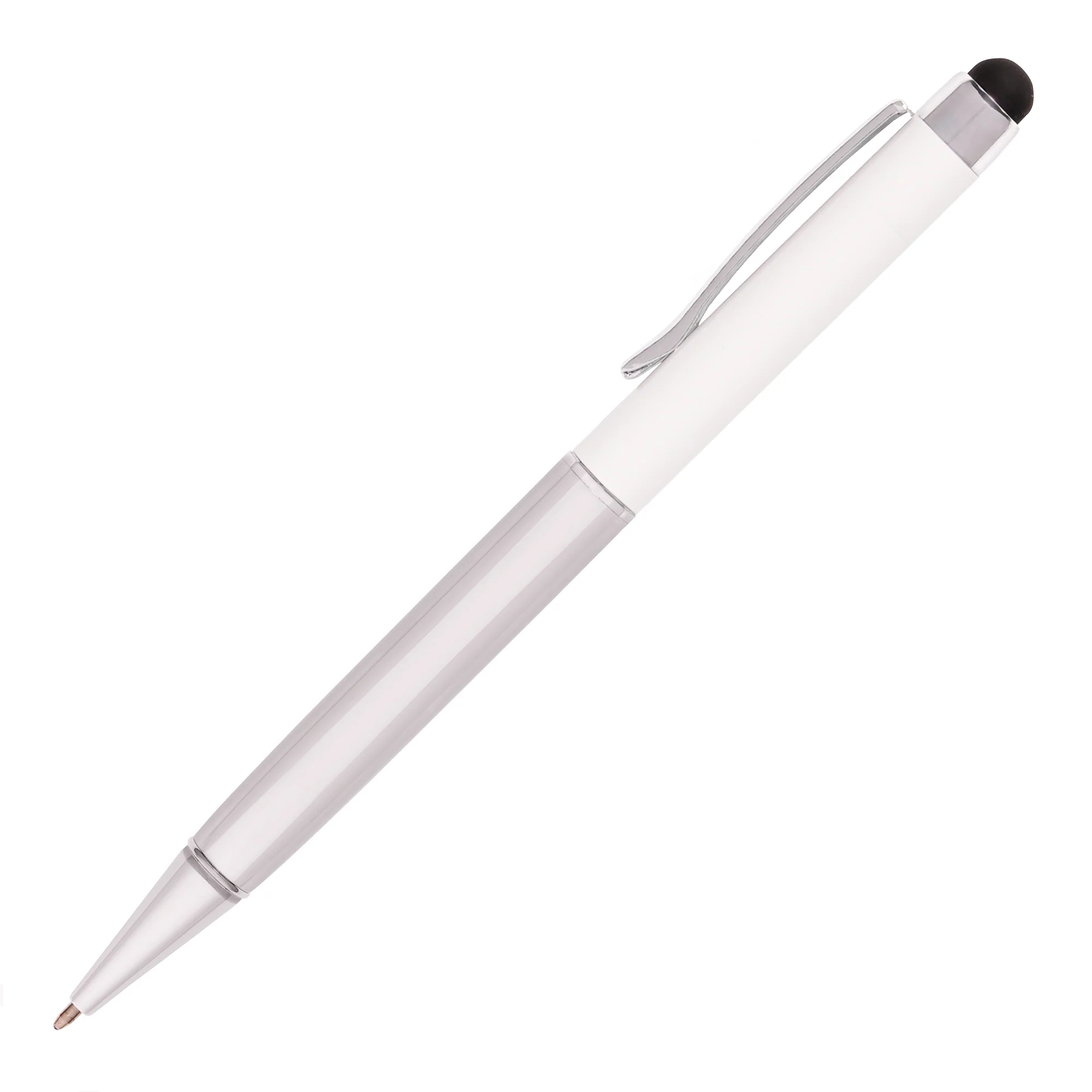 HARRIS Silver Metal Pen. WHITE Upper Barrel. Chrome Undercoat. - Image 3
