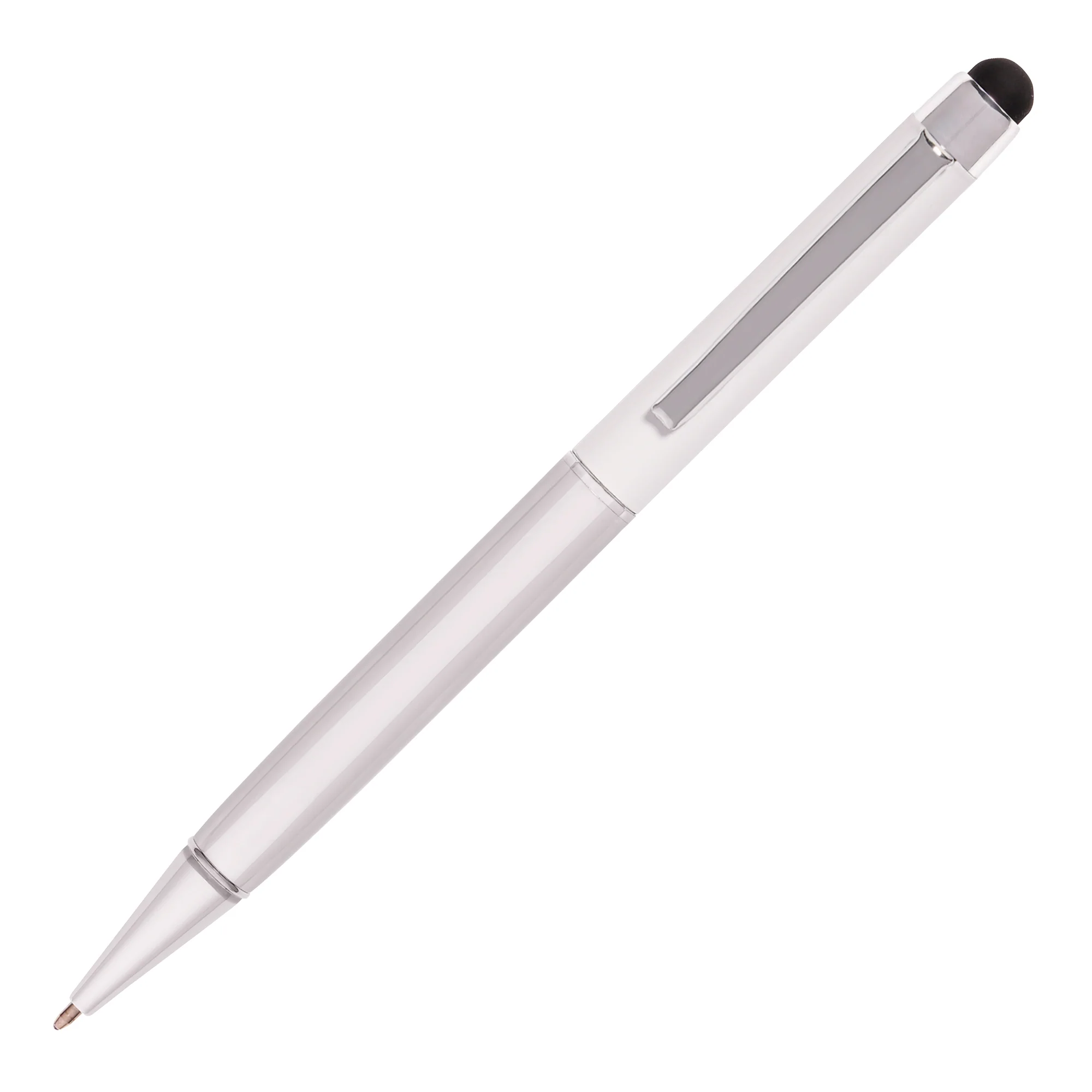 HARRIS Silver Metal Pen. WHITE Upper Barrel. Chrome Undercoat. - Image 6