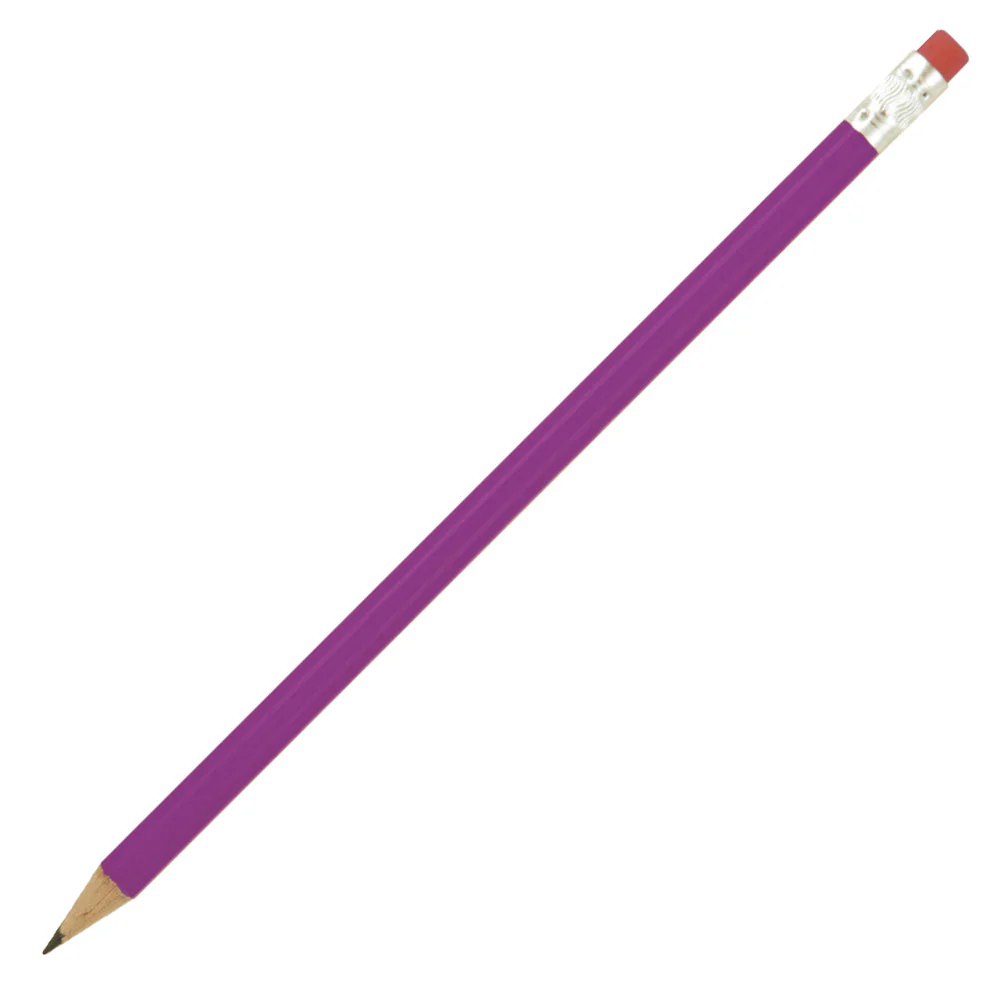 HB PENCIL sharpened with rubber tipped Burgundy - Image 15