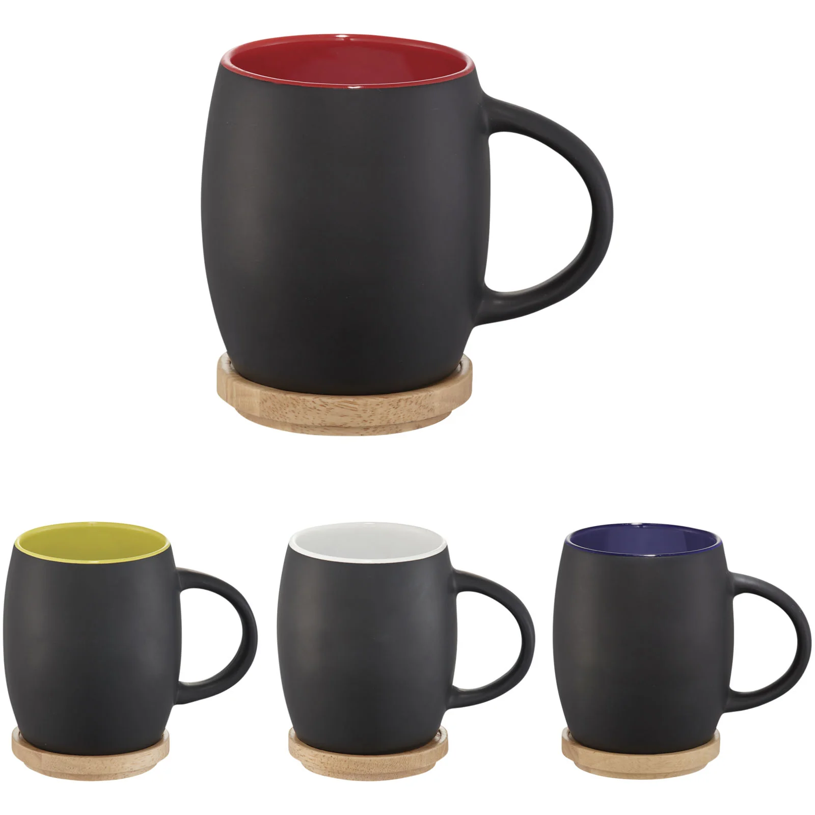 Hearth 400 ml ceramic mug with wooden coaster/lid - Image 13