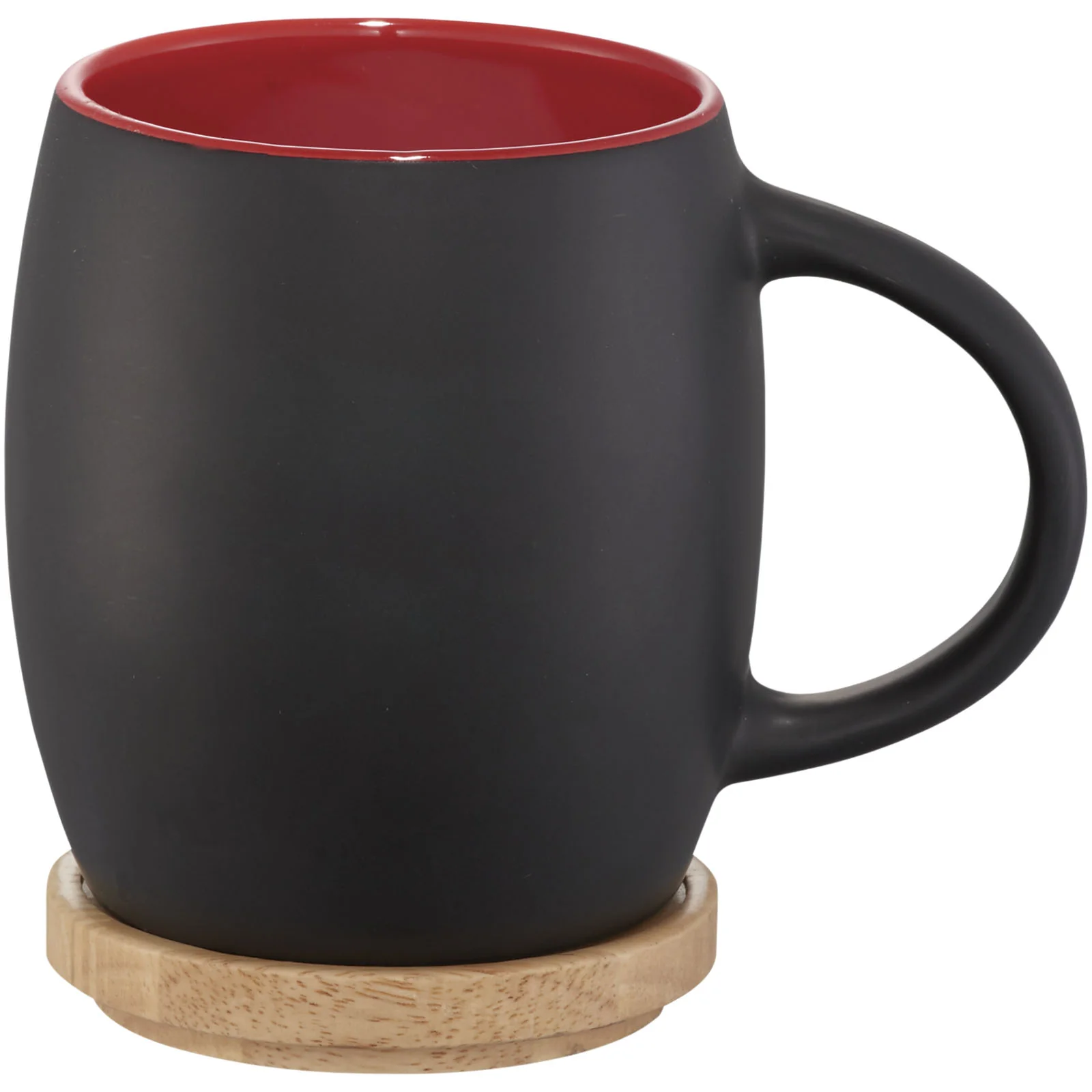 Hearth 400 ml ceramic mug with wooden coaster/lid - Image 18