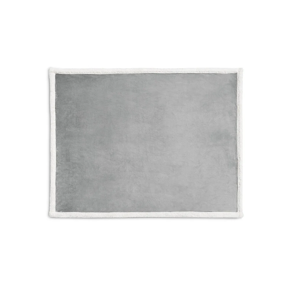 HEIDEN. Reversible fleece blanket with satin ribbon and personalised card - Image 2