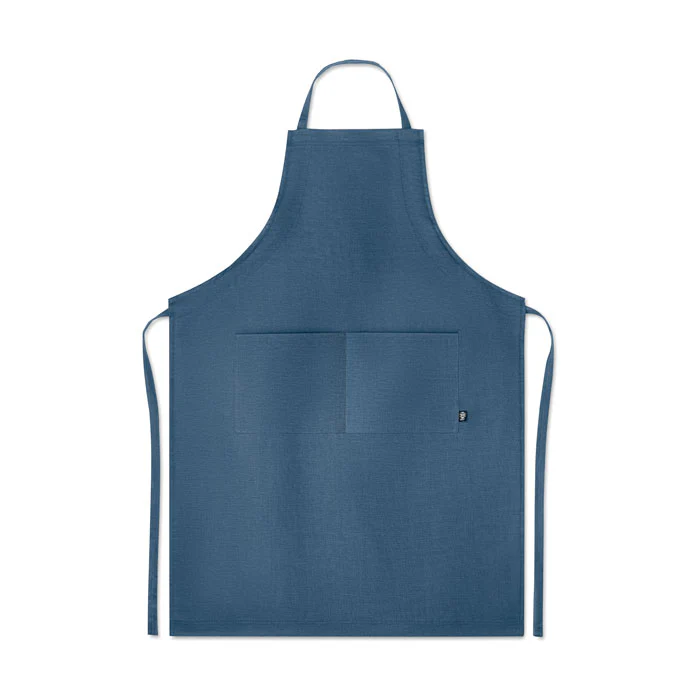 Hemp adjustable apron 200 gr/m² Blue - Image 2